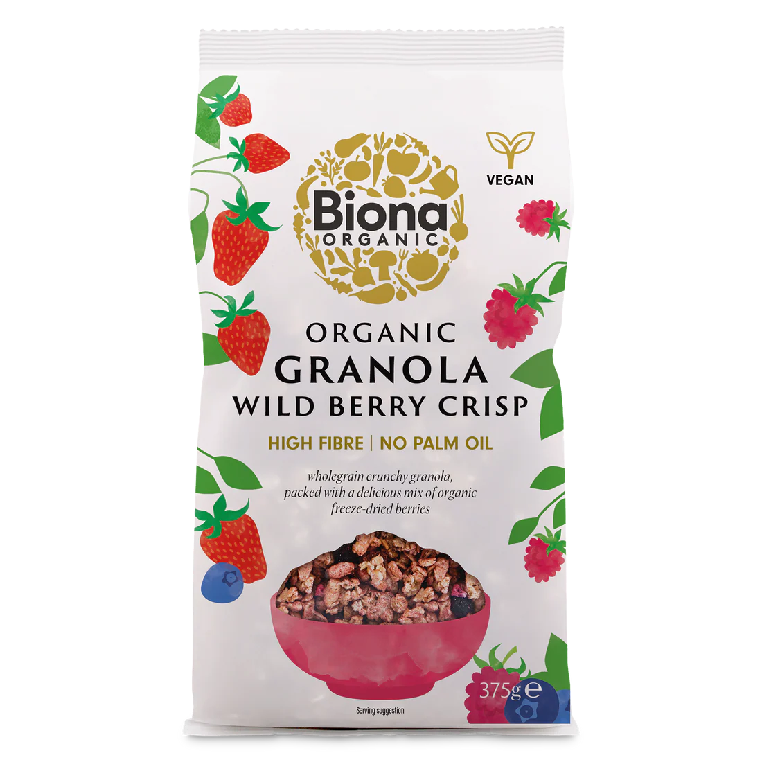 Biona BIO Erdei gyümölcsös ropogós granola 375g
