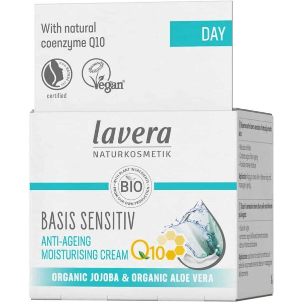 lavera BASIS S Q10 öregedésgátló hidratáló krém VEGÁN 50ml
