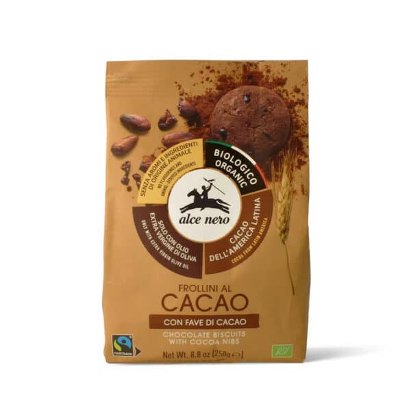 Alce Nero BIO Csokoládés keksz kakaódarabokkal 250g