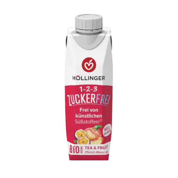 Höllinger BIO Őszibarack-maracuja cukormentes frissítő 300ml