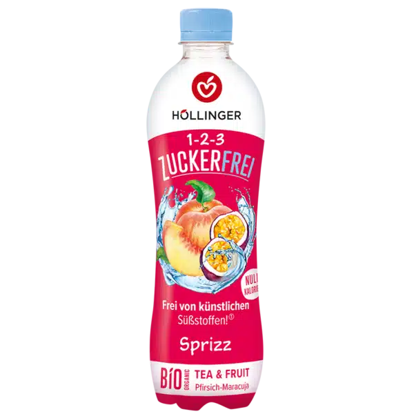 Höllinger BIO Őszibarack-maracuja cukormentes frissítő 500ml