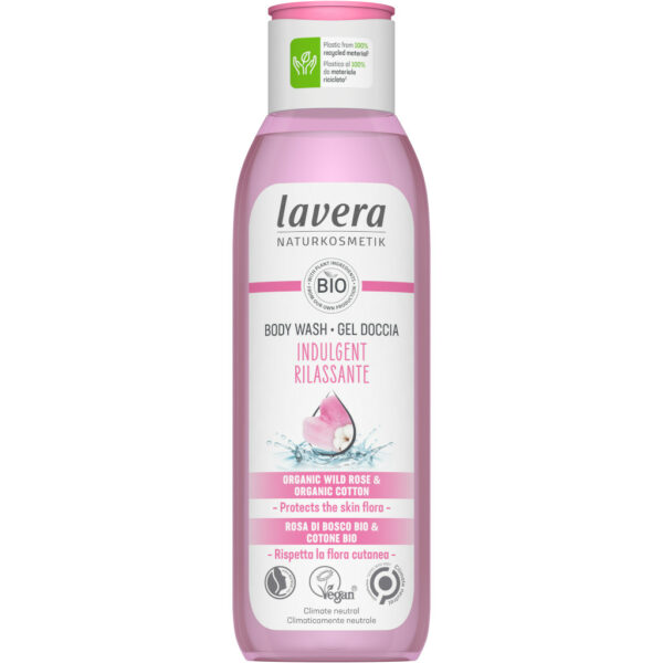 lavera Ápoló tusfürdő, vadrózsa-pamut 250ml