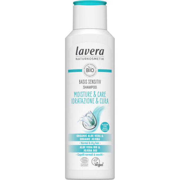 lavera BASIS S hidratáló és ápoló sampon, érzékeny fejbőrre 200ml