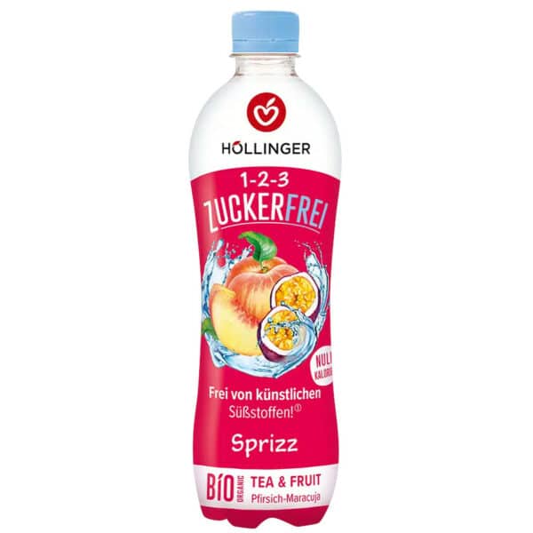 Höllinger BIO Őszibarack-maracuja cukormentes frissítő 500ml