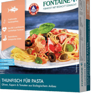 Fontaine Tonhal tésztaszósz bio olajbogyóval, kapribogyóval, paradicsommal 190g