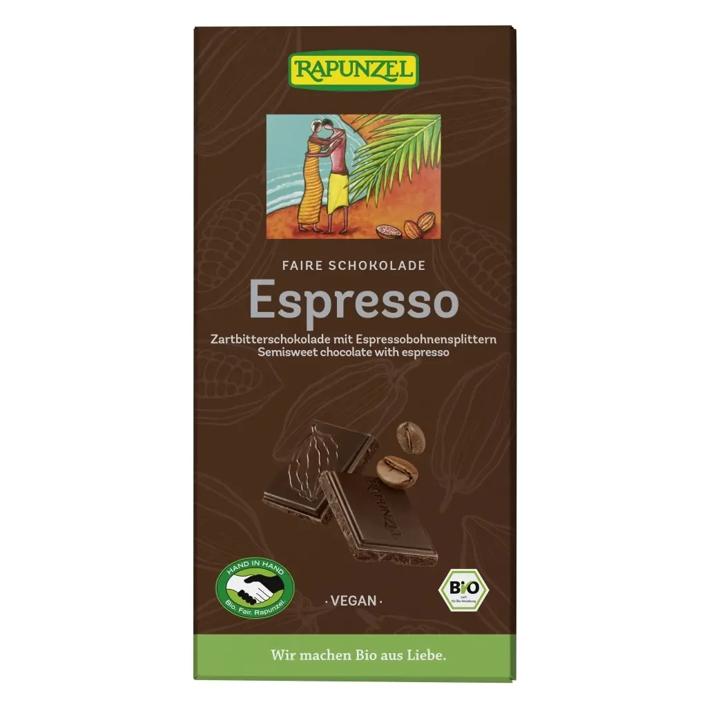 Rapunzel Félédes kávés csokoládé BIO 80g