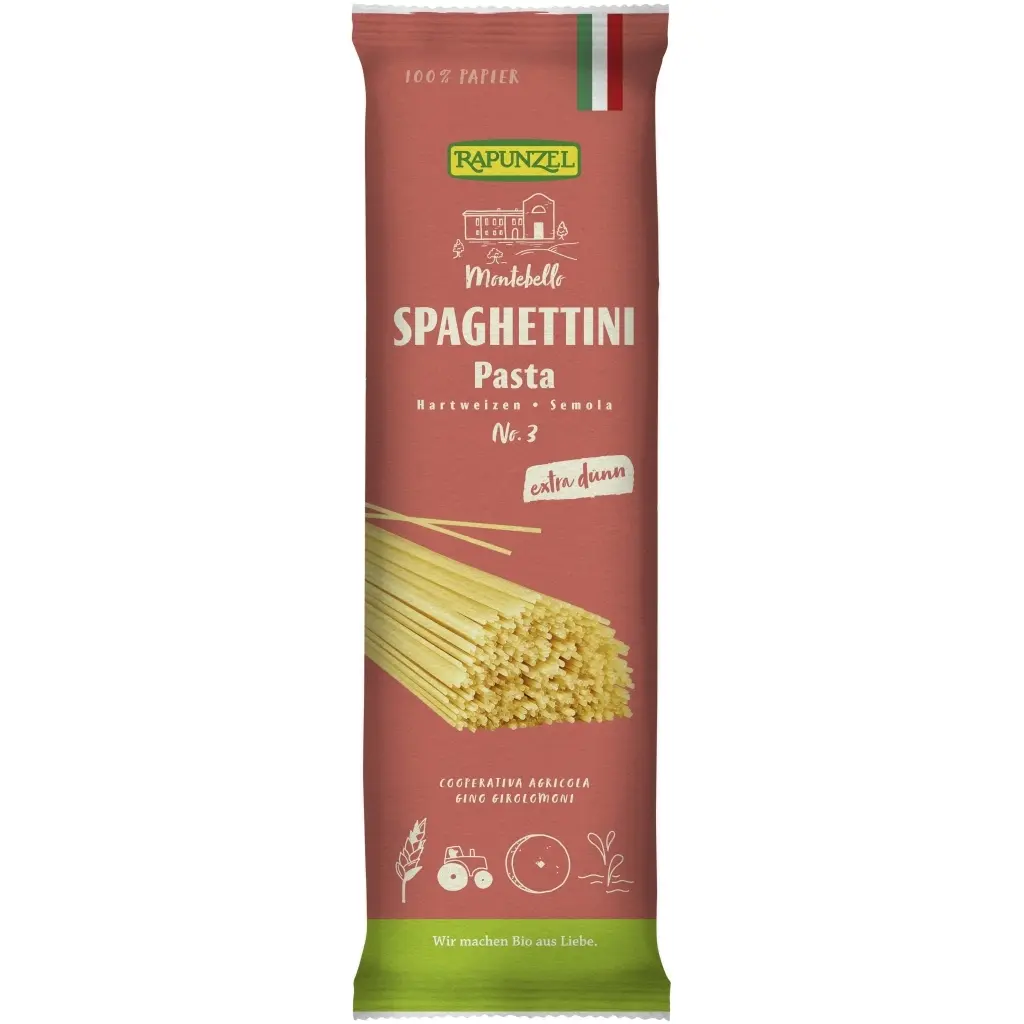 Rapunzel Spagetti durumdarás extra vékony BIO 500g