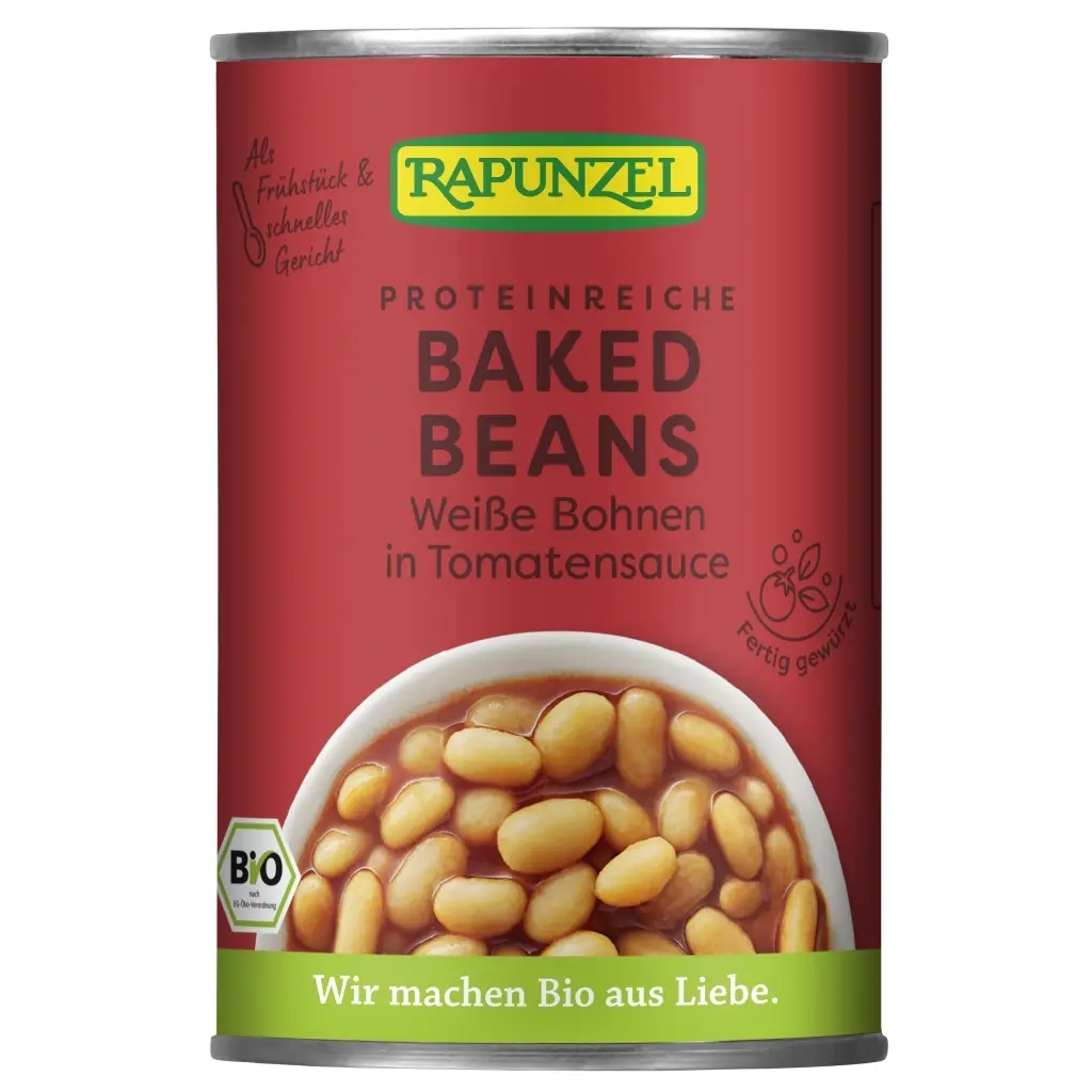Rapunzel Sült bab fehér, par.szószban BIO 400g